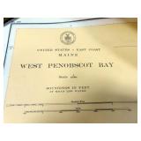 UNFRAMED MAP OF WEST PENOBSCOT BAY - MAINE