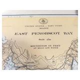 UNFRAMED MAP OF EAST PENOBSCOT BAY - MAINE