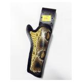 LEATHER HOLSTER WITH PYTHON SKIN