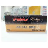 10 ROUNDS PMC .50 CAL BMG AMMUNITION