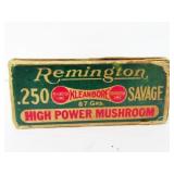 VINTAGE BOX OF 11 KLEANBORE .250 SAVAGE AMMO