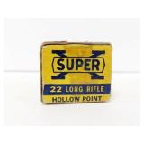 VINTAGE BOX OF 50 ROUNDS WESTERN .22 LR HOLLOW