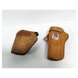 2 LEATHER HOLSTERS