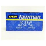 50 ROUNDS LAWMAN 40 S&W AMMUNITION
