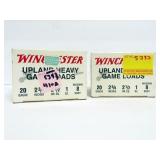 50 ROUNDS WINCHESTER UPLAND 20 GA. SHELLS