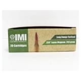 20 ROUNDS IMI .338 LAPUA MAGNUM AMMUNITION