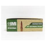 20 ROUNDS IMI .338 LAPUA MAGNUM AMMUNITION