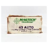 49 ROUNDS MAGTECH .45 AUTO AMMUNITION