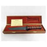 REPLICA KA-BAR FIGHTING KNIFE #0480/5000 WITH COA