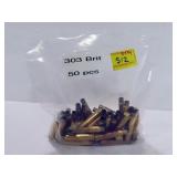 50 ROUNDS .303 BRITISH BRASS FOR RELOADING