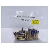60 ROUNDS 6.5 CREEDMORE BRASS FOR RELOADING