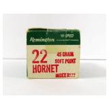50 ROUNDS REMINGTON .22 HORNET AMMUNITION
