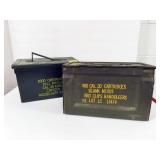 2 EMPTY ARMY AMMO CANS