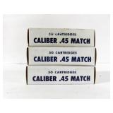 150 ROUNDS CALIBER .45 MATCH AMMUNITION