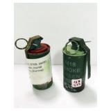2 - M18 SMOKE GRENADE CANISTERS - TRAINING AIDS