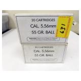 40 ROUNDS 5.56 MM AMMUNITION