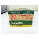 20 ROUNDS REMINGTON .303 BRITISH PLUS 16 BRASS