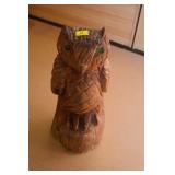 CHAIN SAW OWL CARVING