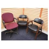 THREE OFFICE CHAIRS
