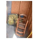TREE PAINTING & 2 CHAIRS