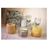 TOTE OF ASSORTED CANDLES