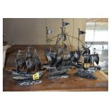 4 METAL CLIPPER SHIPS