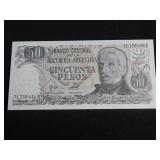 ARGENTINA 50 PESOS NOTE - UNC