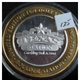 TEXAS STATION .999 FINE SILVER GAMING TOKEN