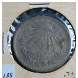 1923 MEXICO 1 PESO SILVER COIN - .72 SILVER