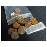 25 VARIOUS DATE LINCOLN WHEAT CENTS