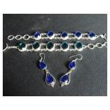 SELECTION OF SILVER AND COLORED STONE JEWELRY