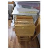 TV TRAYS, TABLE, FOLDING CHAIRS, CRAFT SUPPLIES
