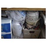 CRAFT SUPPLIES: FABRIC, DRIFT WOOD, BATTING, ETC.