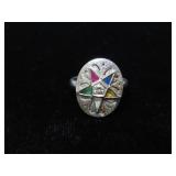 14K WHITE GOLD AND DIAMOND SOLITAIRE RING