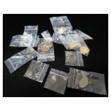 JEWELRY: STERLING, 10K GOLD LAPEL PIN, GOLD FILLED