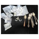 COLLECTOR SPOONS, COSTUME RINGS, CHOKERS, CHARMS,