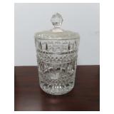 CRYSTAL BISCUIT JAR W/LID