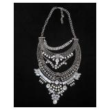 COSTUME RHINESTONE NECKLACE - ART DECO DESIGN