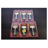 36615- 6pc 3" IMPERIAL GAS VALVE REPLACEMENT KEYS