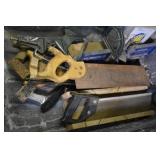 BLACK TRAY WITH ASSORTED TOOLS AND FENCE CLIPS