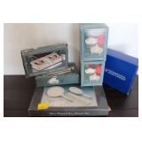 SILVER PLATED ITEMS 6pc, DRESSER SET, JEWLER