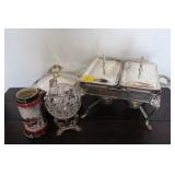 SILVER PLATED ITEMS AND MUGS