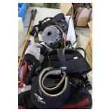 WHIP AND ASSORTED HORSE ITEMS