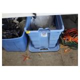ASSORTED EXT CORDS AND CHRISTMAS DÉCOR