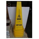 4 WET FLOOR CONES