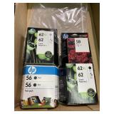 2- 62xl color and black ink and 58 color 56 black