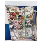 BINDER W/20 FOOTBALL TRADING CARDS - LOOSE