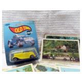 VINTAGE POST CARDS AND "OLD TIME" DIE CAST CAR