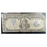 SERIES 1899 LARGE SIZE $5 SILVER CERTIFICATE -