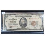 SERIES 1929 PHILADELPHIA $20 NATIONAL CURRENCY